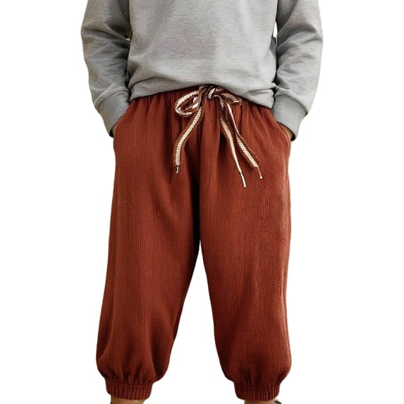 Generic Corduroy Sweatpants for Boys Girls Baggy Joggers Pants School Trousers/Drawstring Loose Fit Joggers Trouser