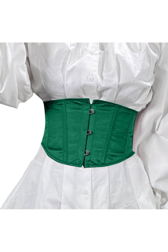 Corset Steel Boned Corset Womens Underbust Waspie Corset Heavy Duty Cincher Short Torso Corset