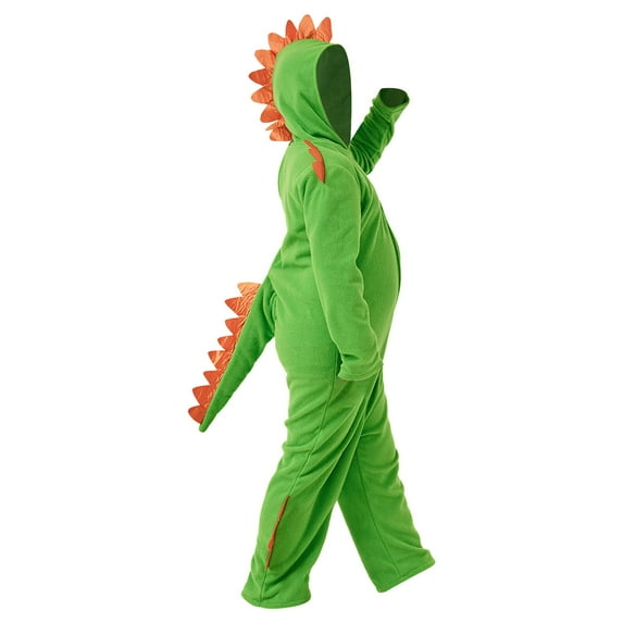 Generic Creative Dinosaur Halloween Clothes Pajamas Kids Dinosaur Animal Halloween Deluxe Kids Dress Up for Boys and Girls(8-10 Years Green)