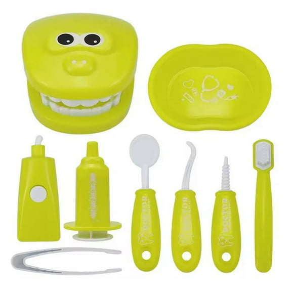 Kids Dental Care Playset Interactive Dentist Kit for Children with Teeth Model and Tools, Educational Toy Set