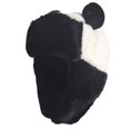 thumbnail image 1 of Generic Cute Black White Panda Lei Feng Hat Children's Warm Hats Autumn Winter Versatile Ear Protectors Fisherman's Hats Cute Baotou Hats Men And Women Matching Winter Knit Hat, 1 of 5
