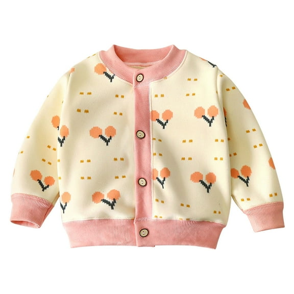 Generic Cute Dress Coats Toddler Kids Baby Outwear Long Sleeve Round Neck Solid Color Jacket Zipper Hooded Windproof Long Sleeve Coats for Girls Boys(Pink,3-4 Years)