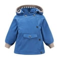 thumbnail image 1 of Generic Cute Windproof Jackets Toddler Kids Baby Winter Warm Jacket Long Sleeve Outerwear Floral Hooded Zipper Padded Outwear for Girls Boys(Blue,4-5 Years), 1 of 9
