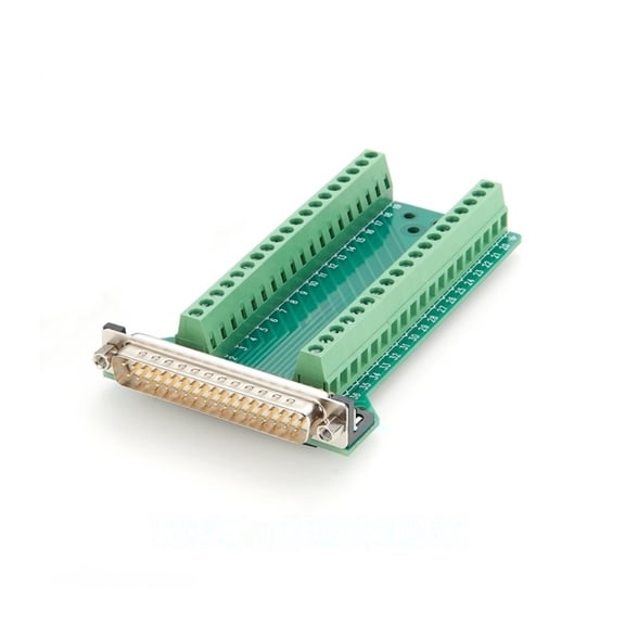 Generic D-SUB DB37 Breakout Connector DB37 Male Serial to Screw Solderless Wiring Terminal Module Signal Breakout Din Rail PCB Board