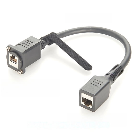 Generic D-Type RJ45 Cat8 Ethernet Female to Female Cable 40Gbps Flange Chassis Panel Mount Pass Through Bulkhead LAN Network Cable
