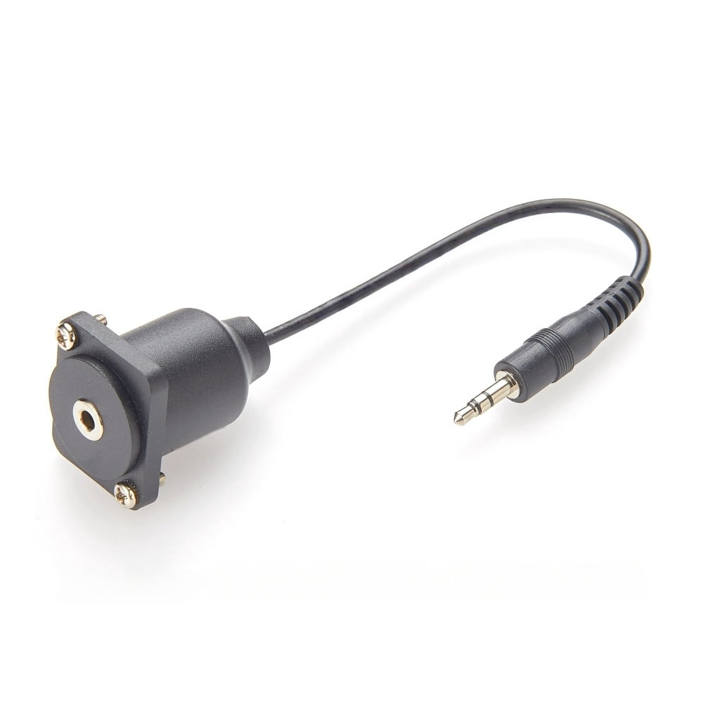 Generic D Type TRS 3.5mm Convertor Extension Cable 3.5mm Stereo Male to Female Pass Through Flange Panel Mount 3.5mm Coupler Cable