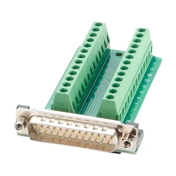 Generic DB25 Screw Terminal Block Adapter D-SUB 25Pin 2 Row Male to Serial Terminal Breakout Board Connector Din Rail Signal Module
