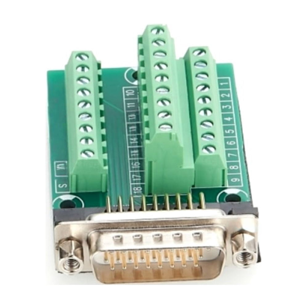 Generic DB26 Male to Terminal Block Machining D-SUB 26Pin Serial to Solderfree Screw Breakout PCB Board Signal Module for Industrial