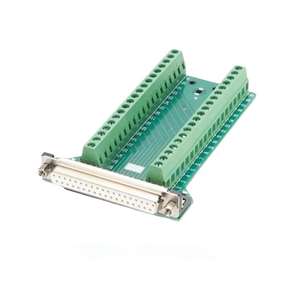Generic DB37 Female Din Rail Mount Connector D SUB 37Pin to Machining Terminal Block Solderless Screw Breakout Board Signal Module