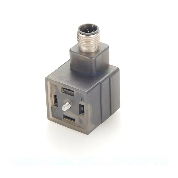 Generic DIN 43650 Type A 3 Pin Solenoid Connector Plug Solenoid Valves Coil Case With LED Compatible with VAD 1A-1-3-M12-5 12141