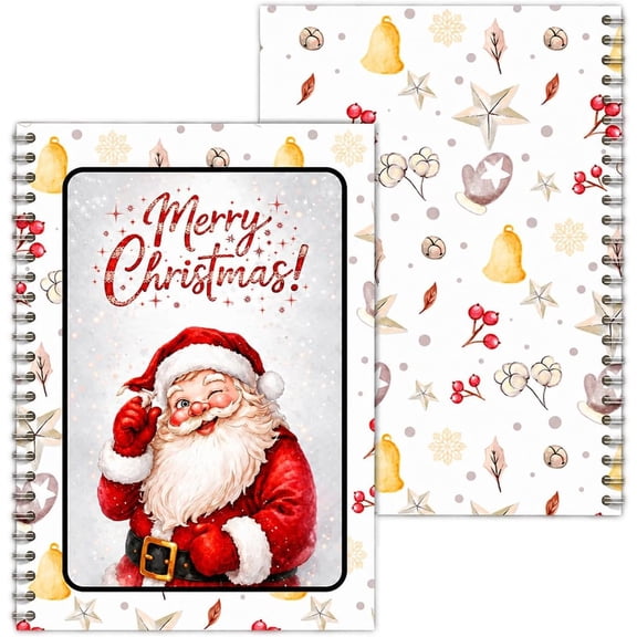 Generic DIY Spiral Bound Christmas Gift Card Book, 5x7 Holiday Gift Booklet | 10 Themed Pages | 5x7 Spiral Binding | Add Cards, Coupons | Write-In Notes | Festive Christmas Holiday Designs