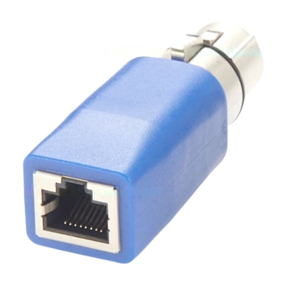Generic DMX512 5Pin XLR Female to RJ45 CAT5e Ethernet Adapter 1Gbps DMX Socket for DMX-CON Controller, Stage Light, LED Par Light
