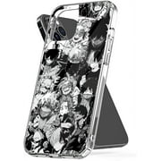 Generic Dabi Bakugou Hawks Kirishima and Todoroki Character Collage Phone Case Transparent Compatible with iPhone 11 6.1 Inch