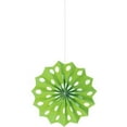 thumbnail image 1 of Generic Decorative Chevron Paper Hand Fan, Green, 5-Count, 1 of 1