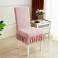 thumbnail image 1 of Generic Dining Chair Covers with Elegant Ruffle Skirt, Stretch Kitchen Chair Seat Slipcovers Modern Solid Color Armless Chair Protectors for Banquet Hotel Wedding Party, 1 of 7