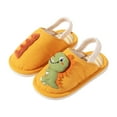 thumbnail image 1 of Generic Dinosaur Cotton Knit House Slippers Warm Cute Plush Non Slip Winter House Shoes Walking Shoes Warm Lightweight（150 Orange）, 1 of 4