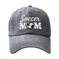 thumbnail image 1 of Generic Distressed Baseball Cap for Women, Softball Mom Adjustable Washed Embroidered Sun Hat, 1 of 2