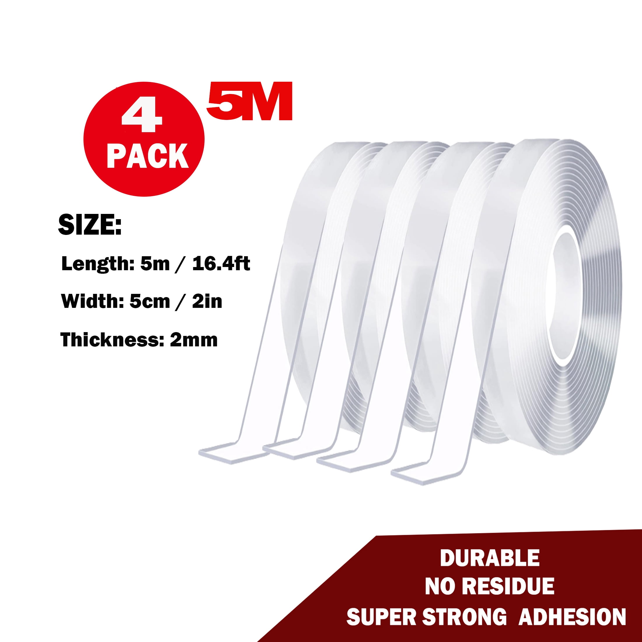 Generic Double Sided Tape Heavy Duty Extra Large 4*16.4FT Nano Adhesive Mounting Tape