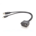 thumbnail image 1 of Generic Dual USB 2.0 A & Type C Combo Male to Female Extension Cable Screw Panel Mount Feedthrough Chassis Data Charging Cable, 1 of 1