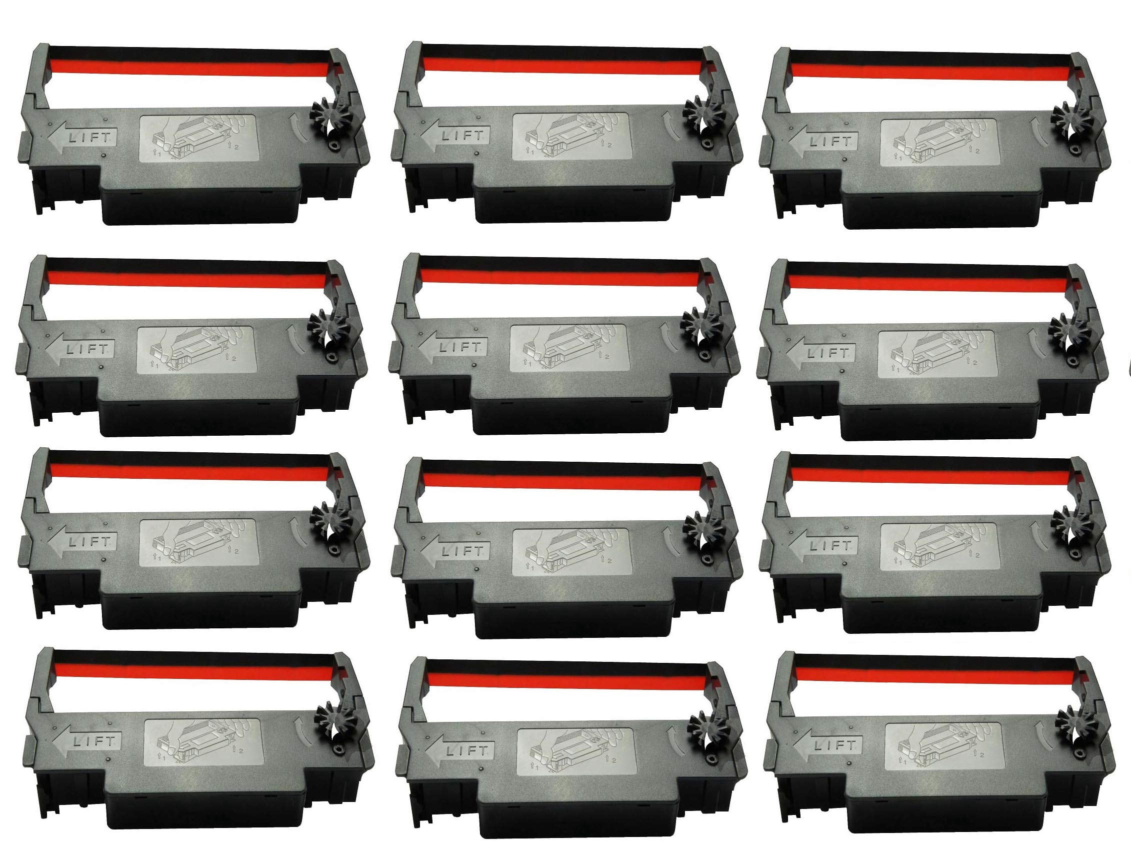 Generic EP30R Compatible Ink Ribbon for Epson ERC 30/34/38, Black/Red ...