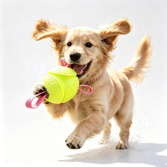 Generic ETPU Heavy Duty Rope Knot Dog Ball Interactive Fetch Throwing Toy Outdoor Sports Training Game Accessory for Small Medium Large All Size Dogs Daily Play