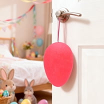 Generic Easter Hanging Flocking Egg, Large Plush Easter Eggs Ornaments for Holiday Party Birthday Home Garden Decoration