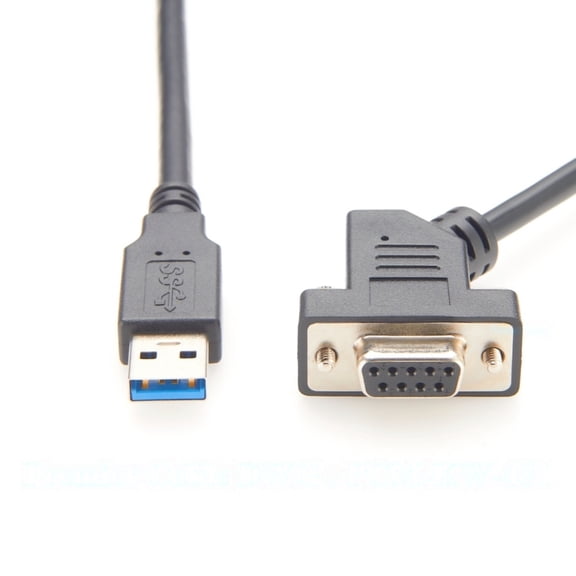 Generic Elbow Angled 45 Degree USB 2.0 to DB9 RS232 COM Port Cable with FTDI Chip USB A Male to D-Sub 9Pin Female for Windows, MacOS