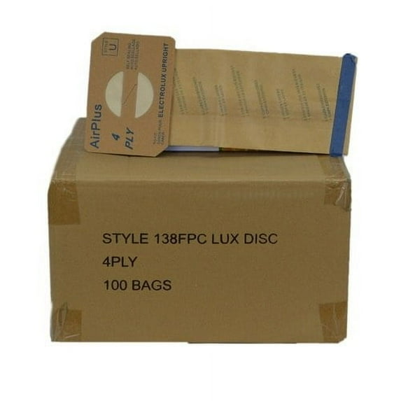 Generic Electrolux Discovery Upright Type U Bags 100 in Box Part 138FPC