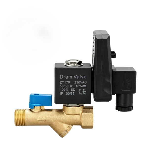 Generic Electronic Drain Valve For Air Compressor Filter Dry Air Storage, Electronic Drain Valve Air Compressor Dry Air Storage Filter Designed For Tank Drainage Industrial Pipelines Automatic System