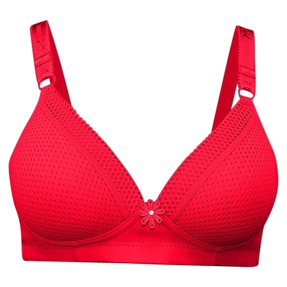 Generic Everyday Bra for Women Full Coverage Compression Bra No Underwire Lace Unlined Bras Lightly Padded Bras