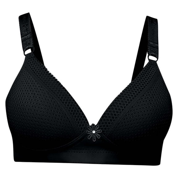 Generic Everyday Bra for Women Full Coverage Compression Bra No Underwire Lace Unlined Bras Lightly Padded Bras