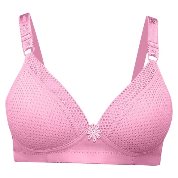 Generic Everyday Bra for Women Full Coverage Compression Bra No Underwire Lace Unlined Bras Lightly Padded Bras