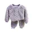 thumbnail image 1 of Generic Fall Clothes Sleepwear Autumn Winter Solid Color Children's Sleepwear Set Home Clothes For Boys And Girls Medium And Small Thick Warm Sleepwear(6-7 Years,Purple), 1 of 5