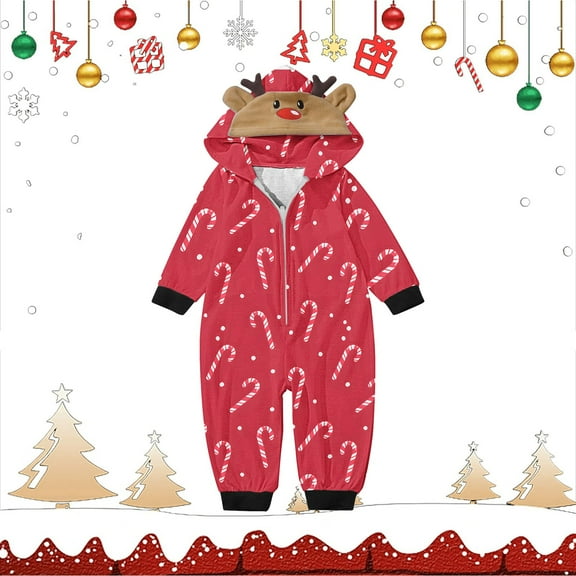 Generic Family Christmas Pajamas Matching Sets, Xmas Pjs Mathching Set, Holiday Sleepwear for Couples Sleevewear Outfit Christmas Family Matching Pajamas for The Whole Family
