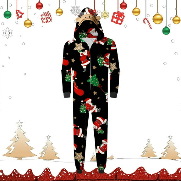 Generic Family Christmas Pajamas Matching Sets, Xmas Pjs Mathching Set, Holiday Sleepwear for Couples Sleevewear Outfit Christmas Family Matching Pajamas for The Whole Family