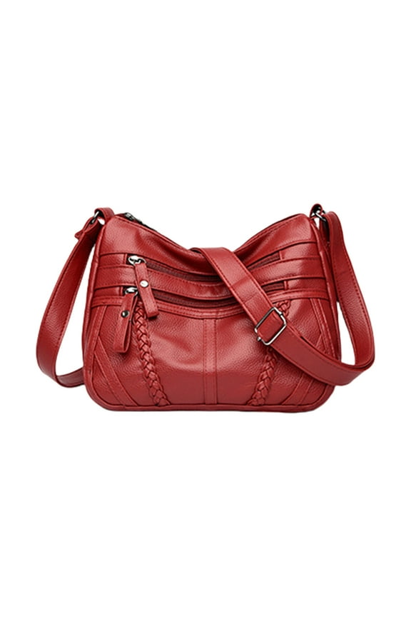 Fashion Casual Purses for Women Pocketbooks Soft PU Leather Ladies Crossbody Purse Multi Pocket Shoulder Bag