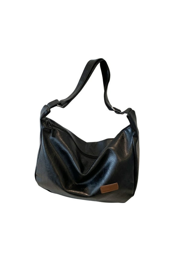 Fashion Casual Women's Pleated Hobo Shoulder Bag Large SoftPu Leather Clutch Handbag Unisex Hobo