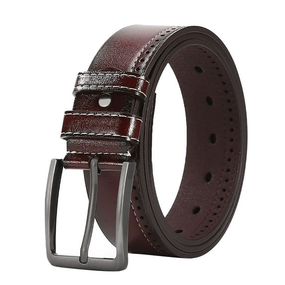 Leather Dress Belts For Men Mens Belt For Suits Jeans With Single Prong Buckle