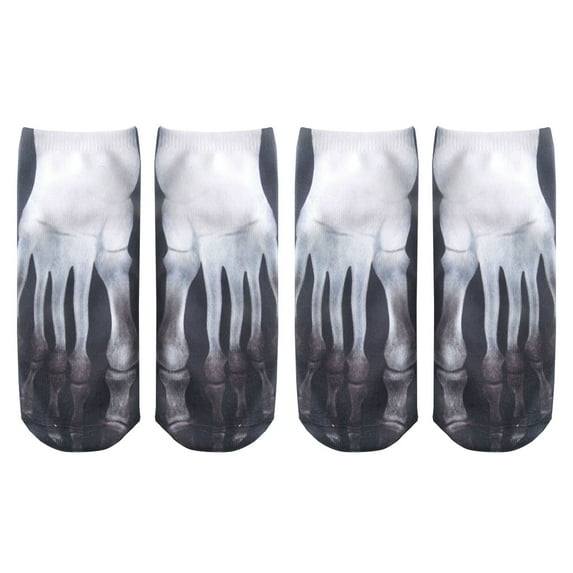 Generic Fashionable 3D Printed Short Socks Two Pairs 3D Pattern Manicure Print Socks Flip Flop Funny Hidden Running Socks Women Personalized