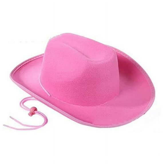 Generic Felt Cowboy Hat Plain Cowboy Hats for Women Cowgirl Hat Adjustable Drawstring Bachelorette Party Hat