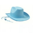 thumbnail image 1 of Generic Felt Cowboy Hat Plain Cowboy Hats for Women Cowgirl Hat Adjustable Drawstring Bachelorette Party Hat, 1 of 1