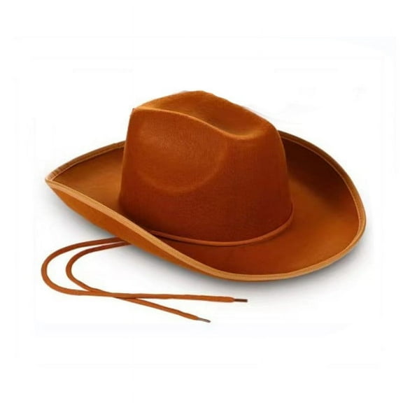 Generic Felt Cowboy Hat Plain Cowboy Hats for Women Cowgirl Hat Adjustable Drawstring Bachelorette Party Hat