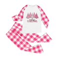 thumbnail image 1 of Generic Family Christmas Pyjamas Parent Child Children's Clothing Parent Child Warm Xmas Suit Plaid Print Home Service Baby Long Sleeve Comfy Matching Sleepwear Sets(5 Years,1-Pink), 1 of 4