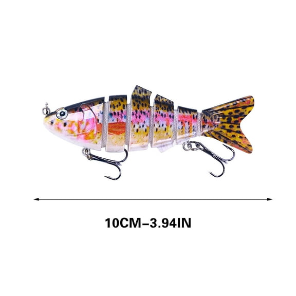 Lifelike Fishing Lures for Bass, Trout, Walleye, Predator Fish - Realistic Multi Jointed Fish Popper Swimbaits - Spinnerbaits Lure Fishing Tackle Kits - Freshwater and Saltwater Crankbaits