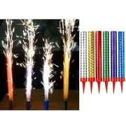 Novelties MultiColor Flame Sparkling Party Candles, 6 Candles Per Pack