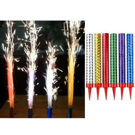 Novelties MultiColor Flame Sparkling Party Candles, 6 Candles Per Pack