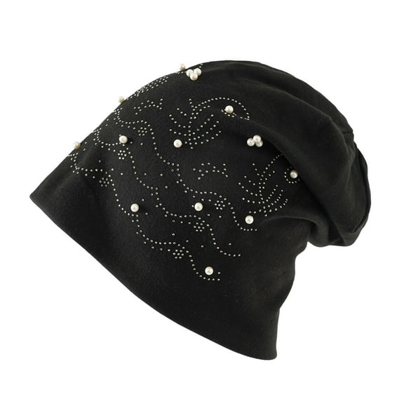 Generic Flannel Hat Winter Hats For Women Men Soft Slouchy Warm Hat Insulated Thermal Warm Winter Hat Unisex Double-Layered Knit Beanie Stylish Winter Slouchy Hat For Women