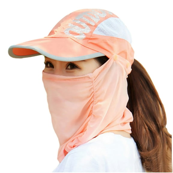 Generic Foldable Sun Cap, Fishing Hats, UPF 50+ Protection Caps with Face Mask Neck Flap