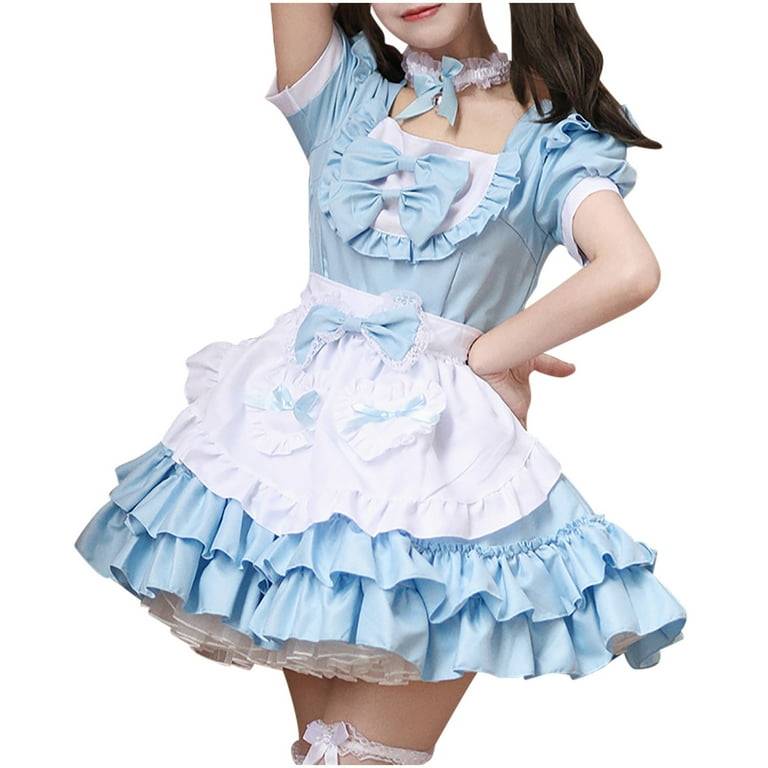 Generic French Maid Dress Pure Maid Uniform Suit Short Sleeve Neck Dress  2025 - Walmart.com