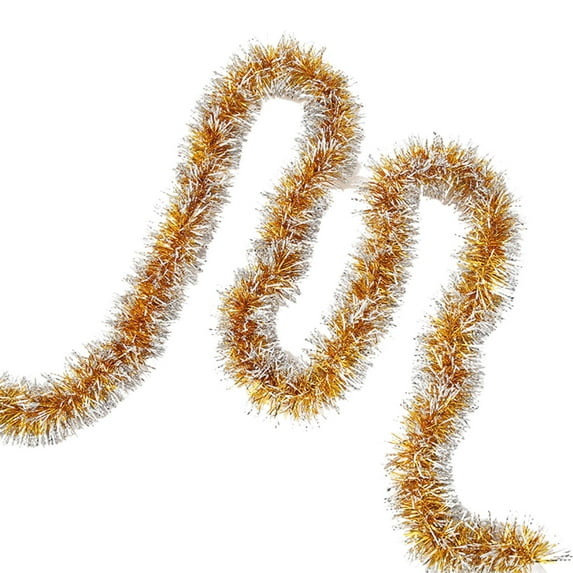 Generic Fuchsia Tinsel Garland, Christmas Metallic Foil Tinsel Garland Decoration for Holiday Tree Walll Rail Home Office Event Fall Thanksgiving Decoration